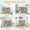 4-Tier Kids Bookshelf and Toy Storage Rack with 8 Toy Organizer Bins-Grey - 44.5" x 12" x 39.5"